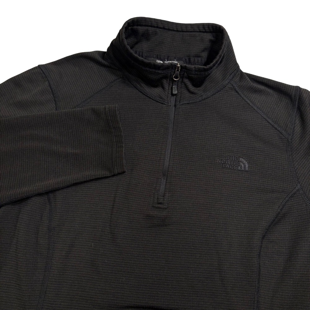 The North Face‎ Women's L/G Black 1/4 Zip Pullover Fleece Jacket Thermal Lined